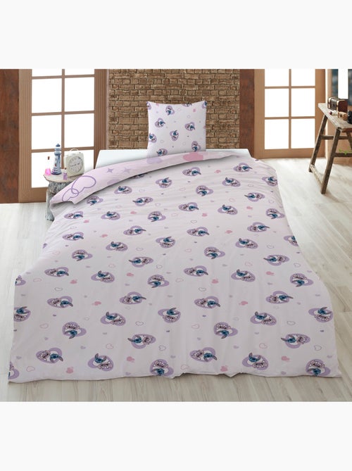 Funda nordica stitch y angel love licencia oficial disney 220x240cm + fundas 65x65cm - Kiabi Funda nordica stitch y angel love licencia oficial disney 220x240cm + fundas 65x65cm - Kiabi