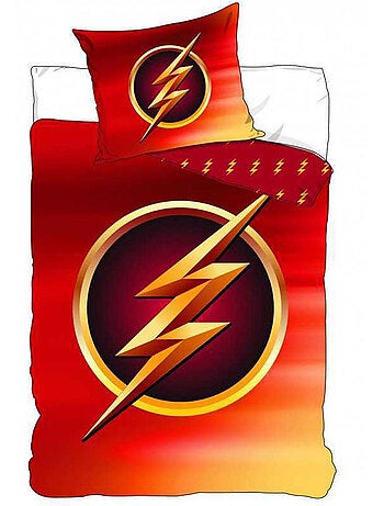 Funda nórdica the flash dc comics 140x200 cm + funda de almohada - juego de cama infantil