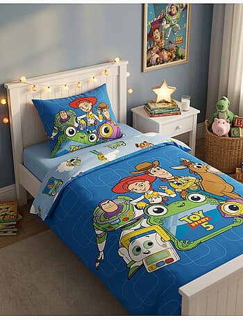 Funda Nórdica Toy Story Disney Pixar 140x200cm + Funda Almohada 65x65cm – Buzz Jessie – Policotón –