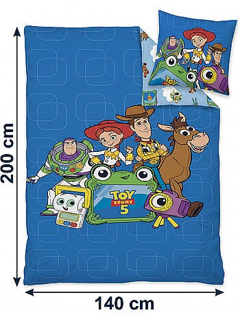 Funda Nórdica Toy Story Disney Pixar 140x200cm + Funda Almohada 65x65cm – Buzz Jessie – Policotón –