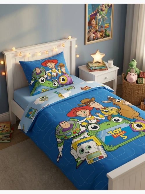 Funda Nórdica Toy Story Disney Pixar 140x200cm + Funda Almohada 65x65cm – Buzz Jessie – Policotón – - Kiabi Funda Nórdica Toy Story Disney Pixar 140x200cm + Funda Almohada 65x65cm – Buzz Jessie – Policotón – - Kiabi