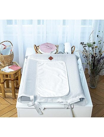 Funda para cambiador de bebé de gasa de algodón - SEVIRA KIDS