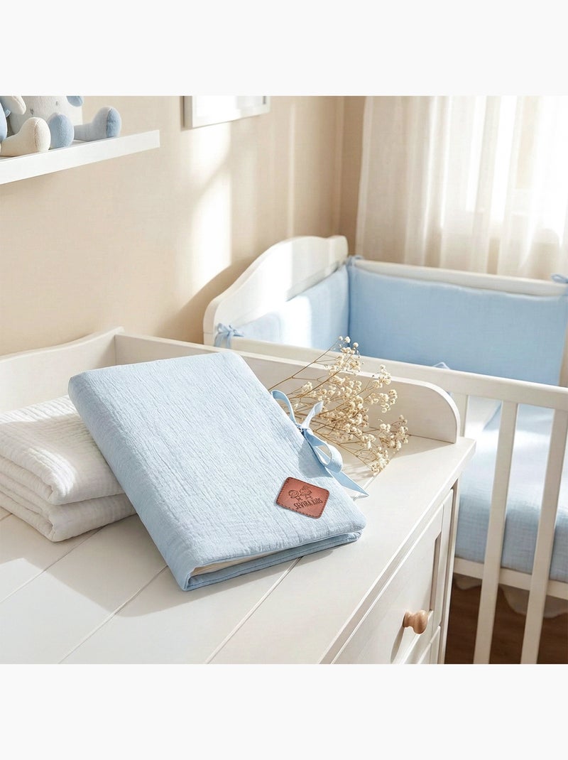 Funda para cartilla de salud en gasa de algodón | SEVIRA KIDS Azul - Kiabi