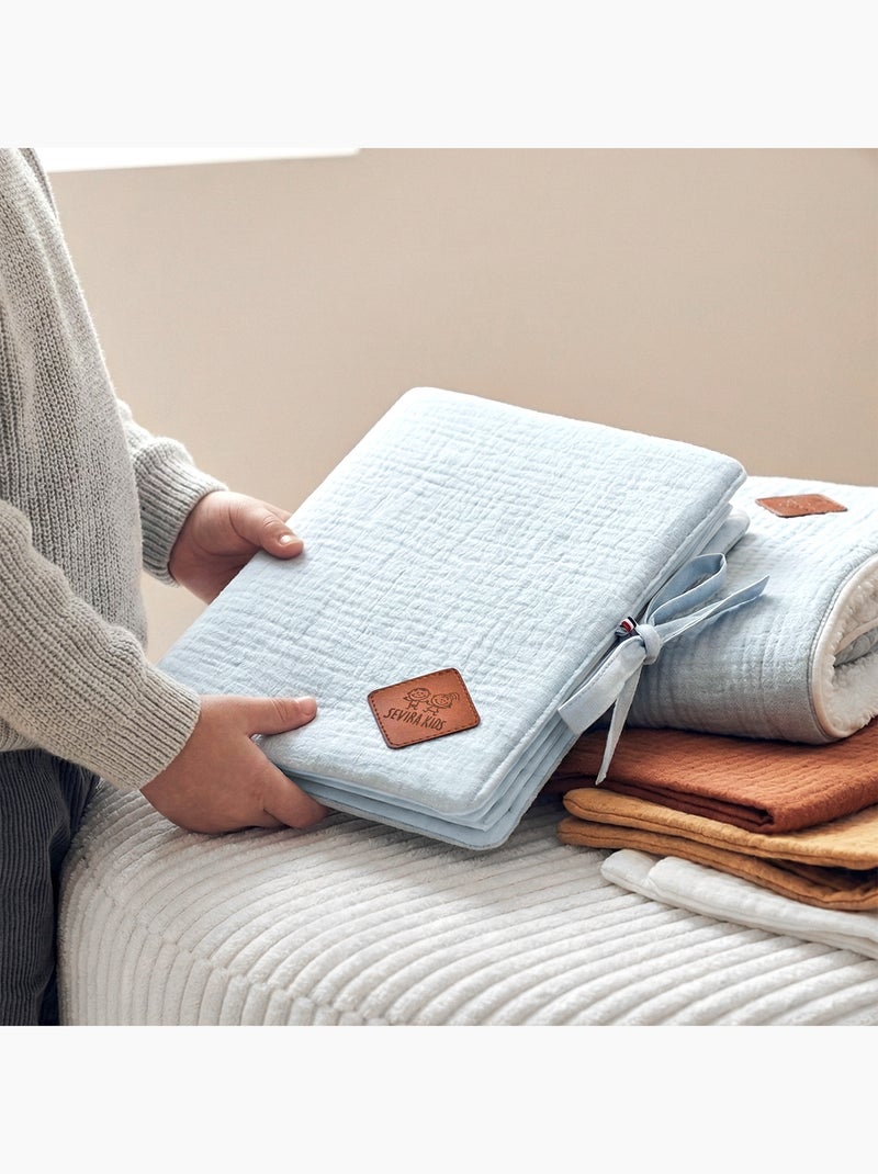 Funda para cartilla de salud en gasa de algodón | SEVIRA KIDS Azul - Kiabi