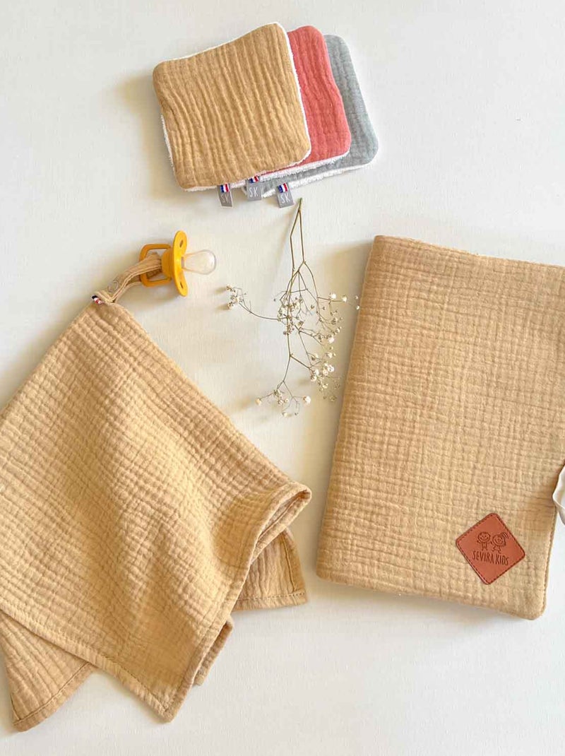 Funda para cartilla de salud en gasa de algodón | SEVIRA KIDS Marrón claro - Kiabi