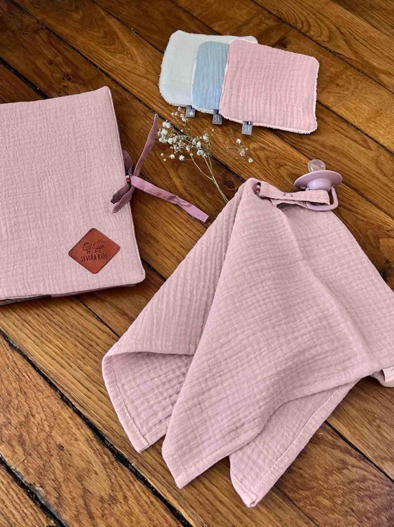 Funda para cartilla de salud en gasa de algodón | SEVIRA KIDS Rosa viejo - Kiabi