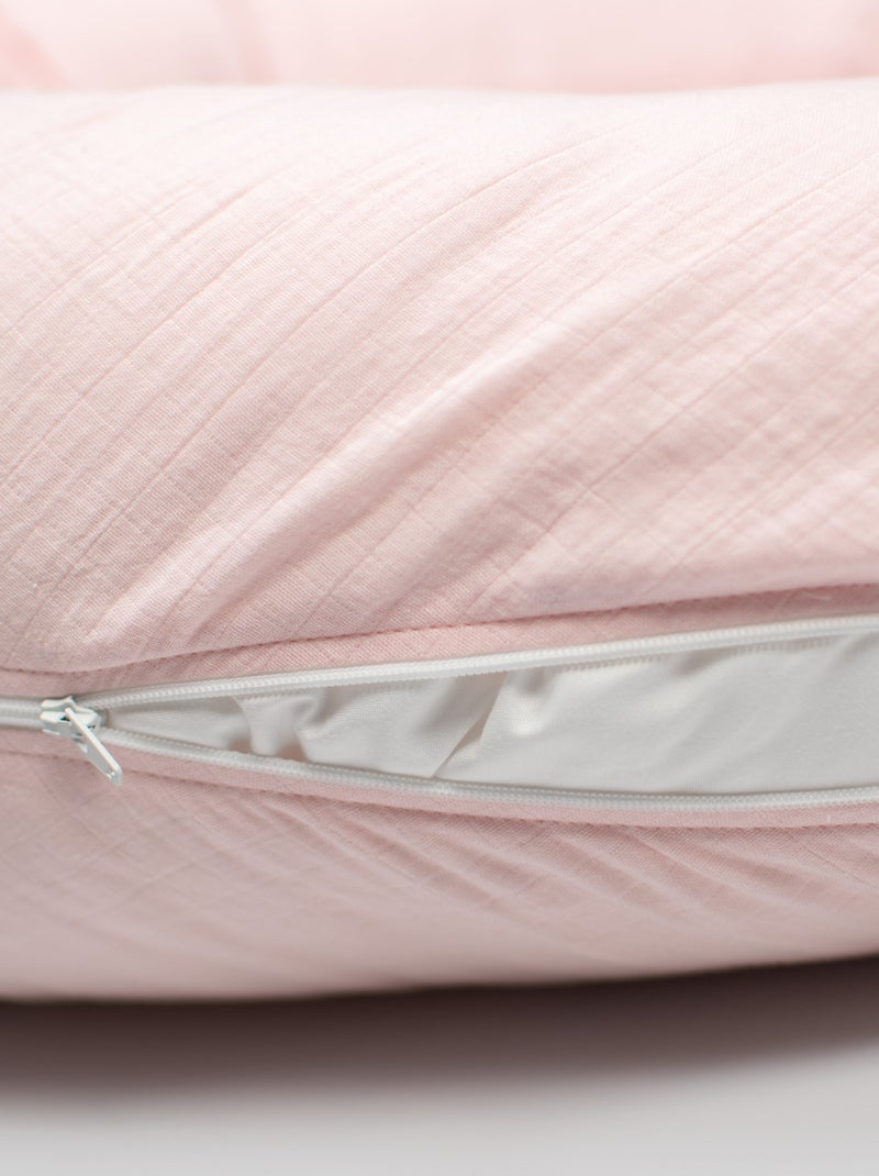Funda para cojín de maternidad y lactancia en gasa de algodón | SEVIRA KIDS Rosa - Kiabi