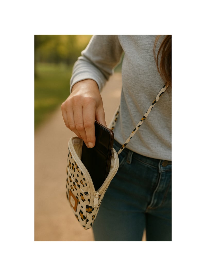 Funda para móvil de gasa de algodón acolchada con estampado de - SAUTHON Crudo - Kiabi