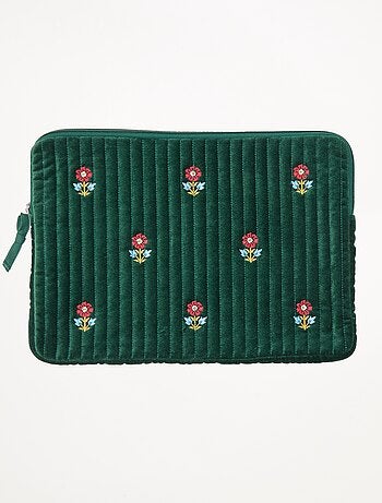 Funda para ordenador 'Kiabi x Painvin' en terciopelo de algodón
