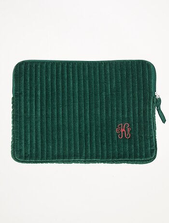 Funda para ordenador 'Kiabi x Painvin' en terciopelo de algodón