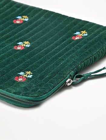 Funda para ordenador 'Kiabi x Painvin' en terciopelo de algodón