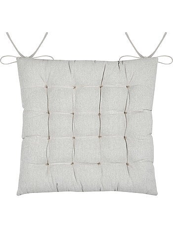 Funda para silla de polialgodón acolchado de 16 puntos con lazos