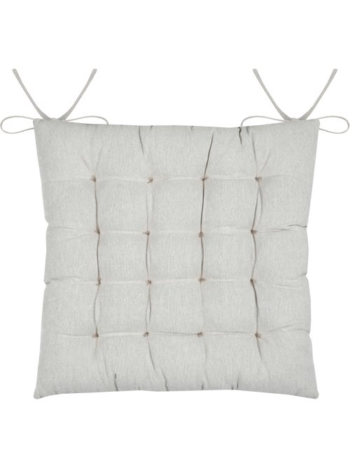 Funda para silla de polialgodón acolchado de 16 puntos con lazos - Kiabi
