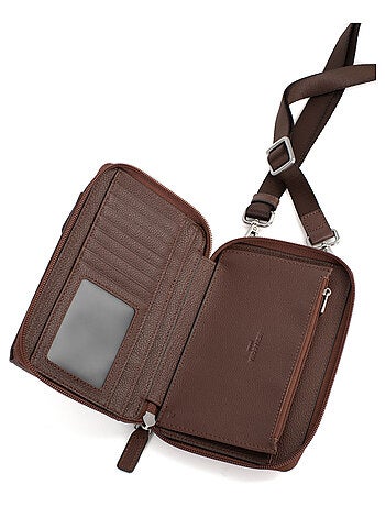 Funda para teléfono con billetera - detener rfid - cuero confort hexagona