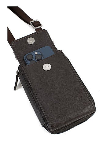 Funda para teléfono con billetera - detener rfid - cuero confort hexagona