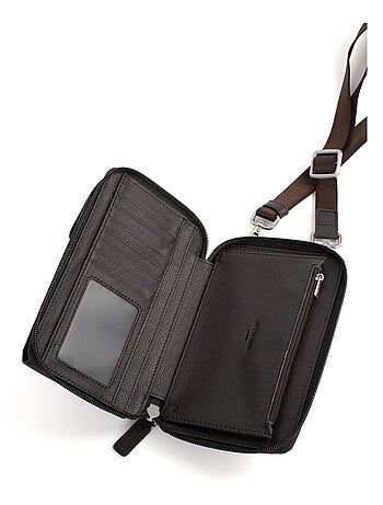 Funda para teléfono con billetera - detener rfid - cuero confort hexagona