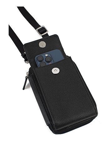 Funda para teléfono con billetera - detener rfid - cuero confort hexagona