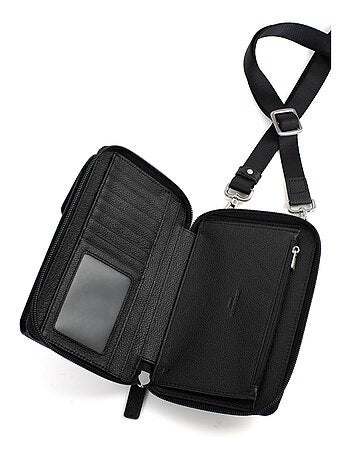 Funda para teléfono con billetera - detener rfid - cuero confort hexagona