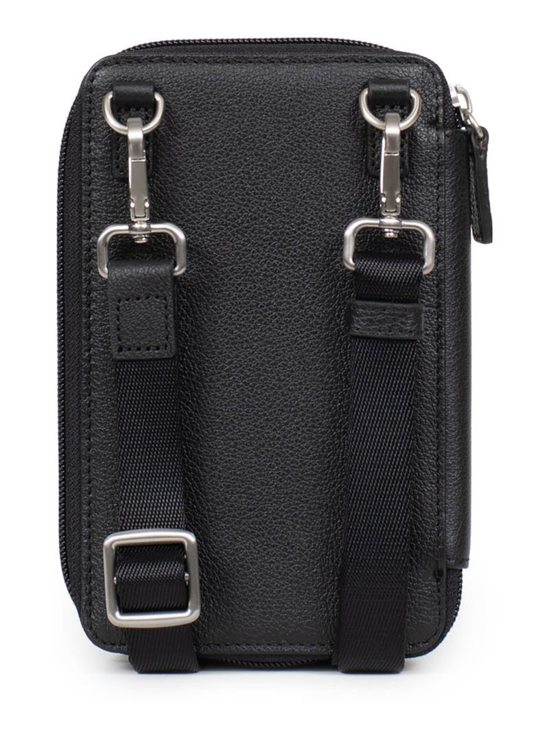 Funda para teléfono con billetera - detener rfid - cuero confort hexagona Negro - Kiabi