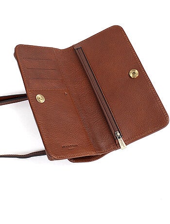 Funda para teléfono con cartera - 1 compartimento - Detener RFID - Cuero ONDINE