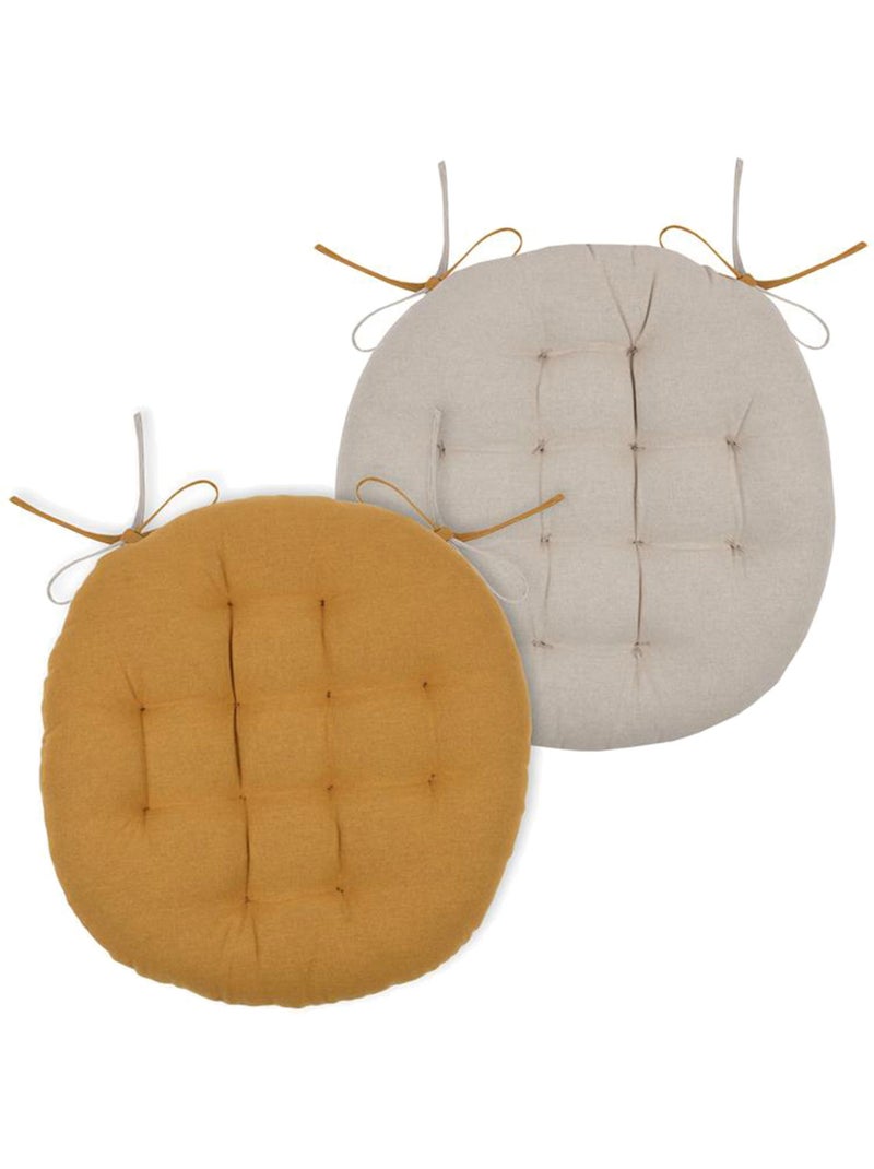 Funda redonda bicolor para silla Amarillo dorado - Kiabi