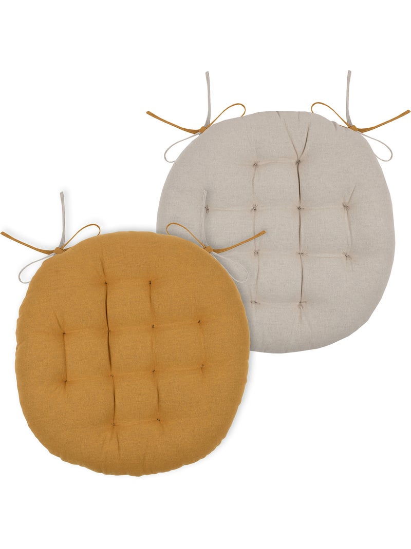 Funda redonda bicolor para silla Amarillo dorado - Kiabi