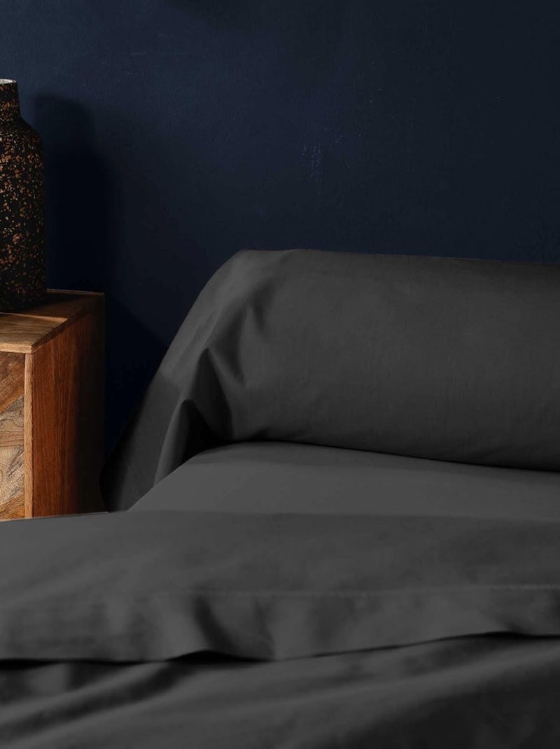 Fundas de almohada cilíndrica de Algodón NOA PROMO LINGE Negro - Kiabi