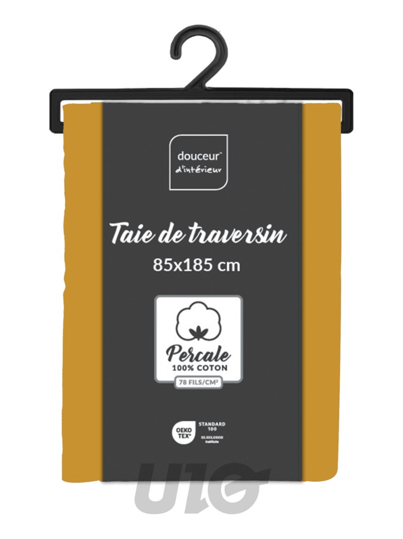 Fundas de almohada cilíndrica de Algodón Percal Percale Douceur d'Intérieur Amarillo - Kiabi
