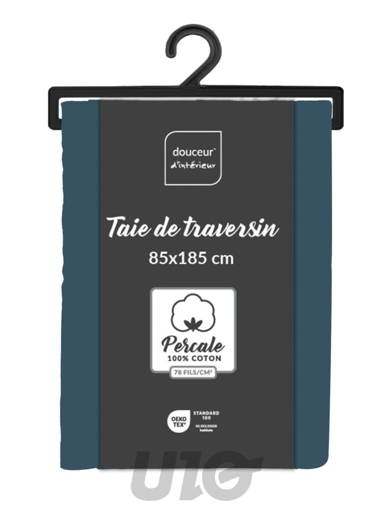 Fundas de almohada cilíndrica de Algodón Percal Percale Douceur d'Intérieur Azul - Kiabi