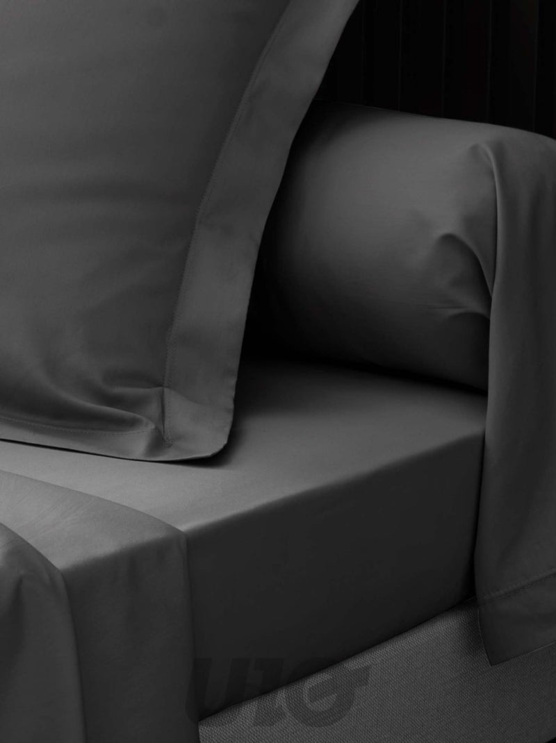 Fundas de almohada cilíndrica de Algodón Percal Percale Douceur d'Intérieur Gris antracita - Kiabi