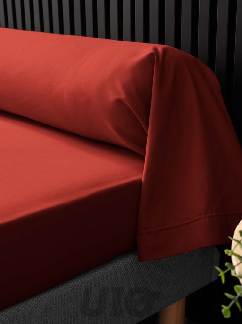 Fundas de almohada cilíndrica de Algodón Percal Percale Douceur d'Intérieur Rojo - Kiabi