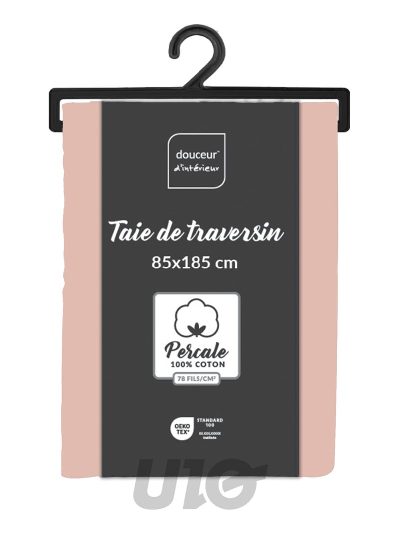 Fundas de almohada cilíndrica de Algodón Percal Percale Douceur d'Intérieur Rosa - Kiabi