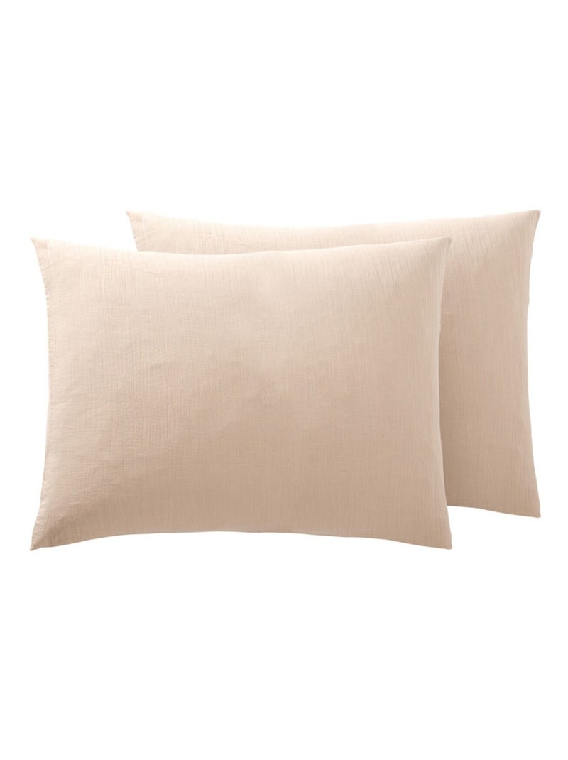 Fundas de almohada de Algodón Alia PROMO LINGE Beige - Kiabi