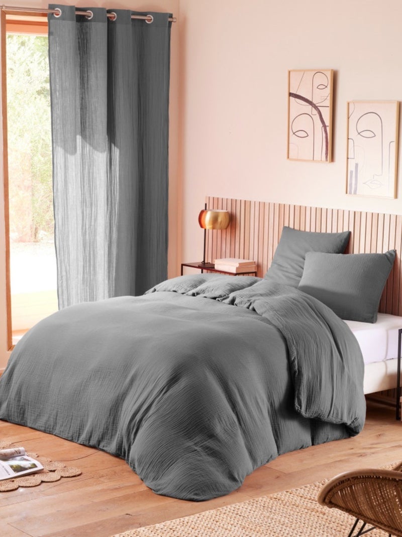 Fundas de almohada de Algodón Alia PROMO LINGE Gris antracita - Kiabi