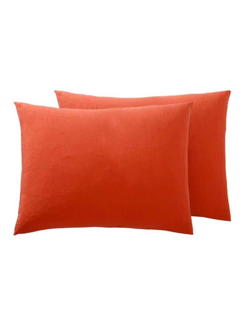 Fundas de almohada de Algodón Alia PROMO LINGE Terracota - Kiabi