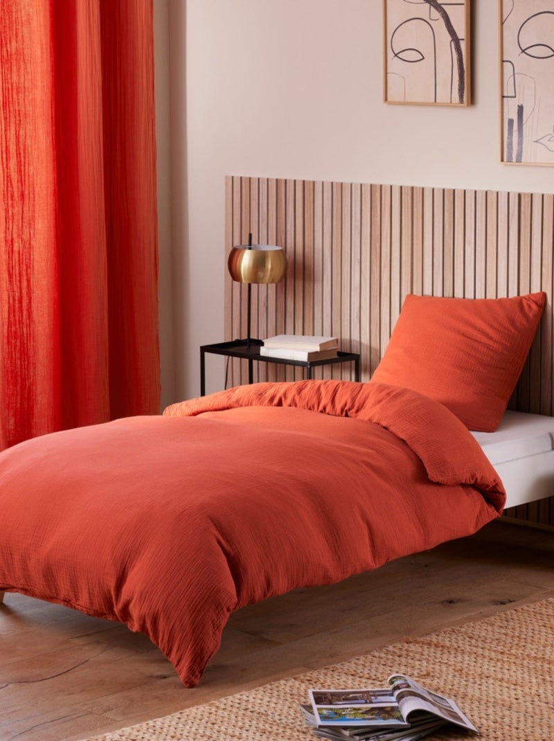 Fundas de almohada de Algodón Alia PROMO LINGE Terracota - Kiabi