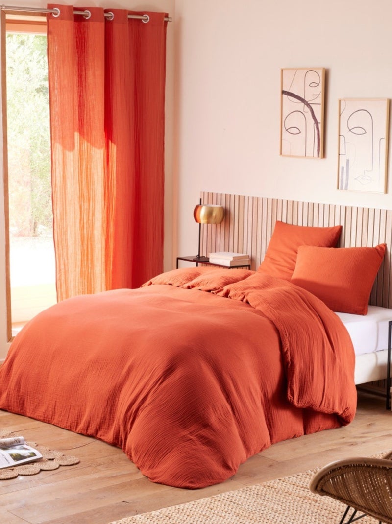 Fundas de almohada de Algodón Alia PROMO LINGE Terracota - Kiabi