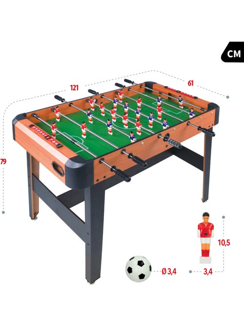 Futbolín de madera con patas 121x61x79 cm cb games - Kiabi Futbolín de madera con patas 121x61x79 cm cb games - Kiabi