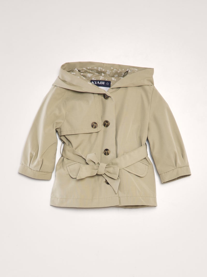 Gabardina con capucha VERDE - Kiabi