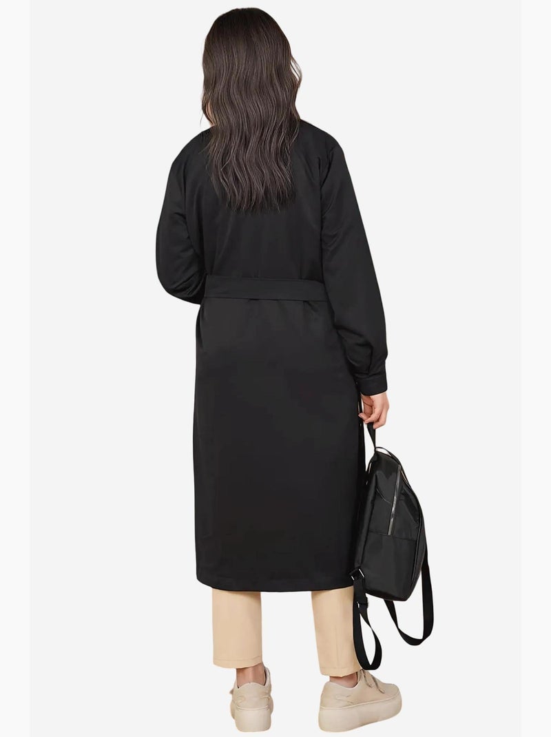 Gabardina con cuello cruzado bdart Negro - Kiabi