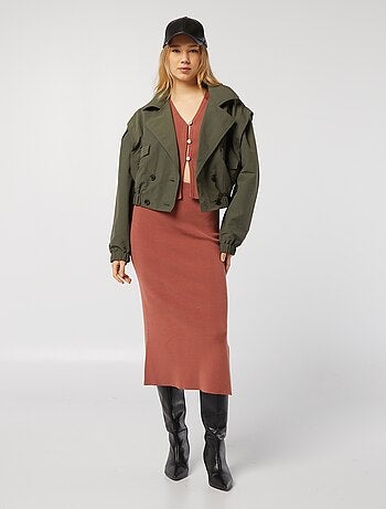 Gabardina corta - corte cropped