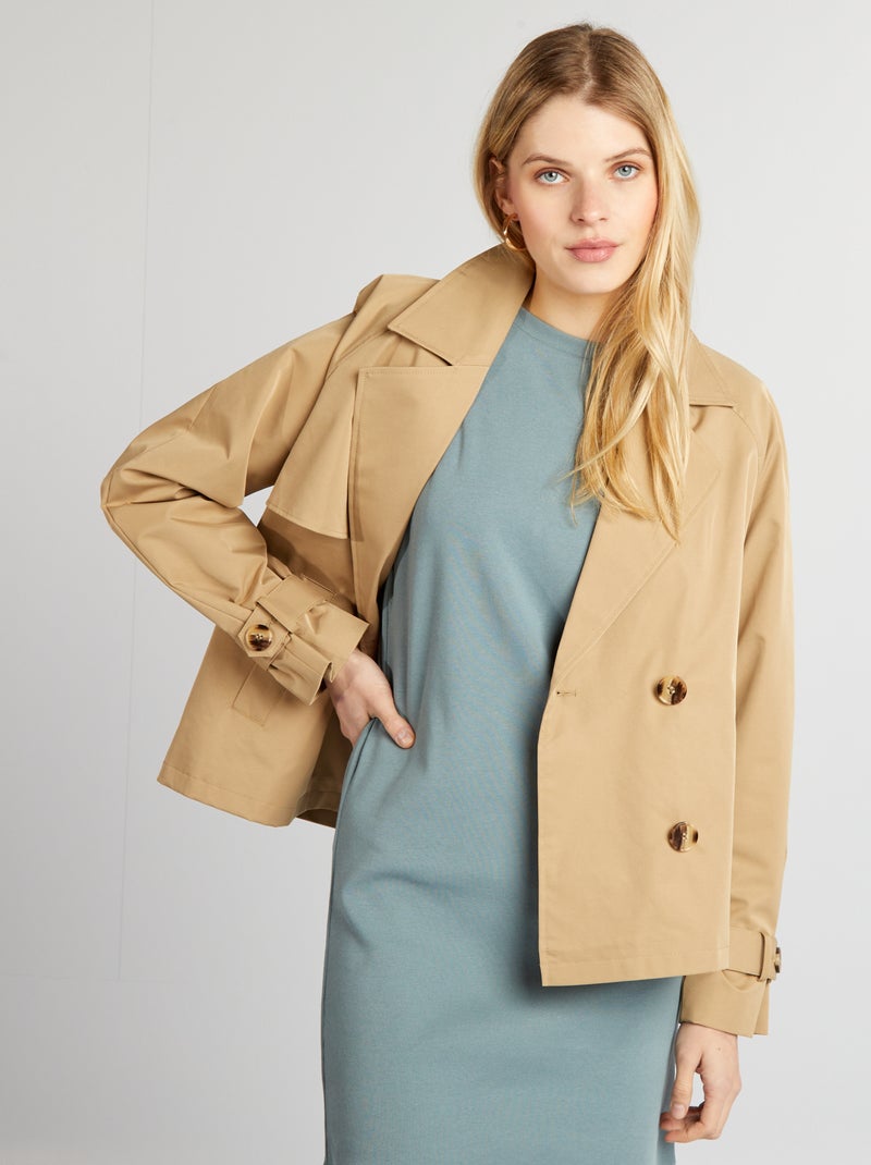 Gabardina corta BEIGE - Kiabi