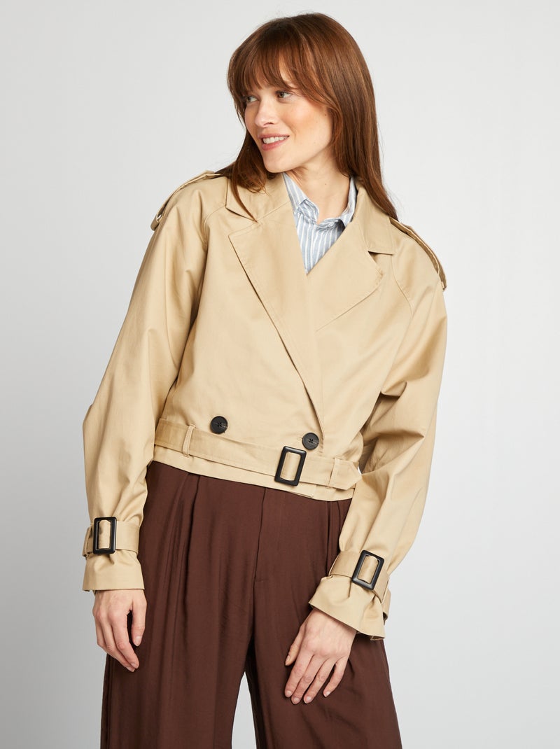 Gabardina corta BEIGE - Kiabi