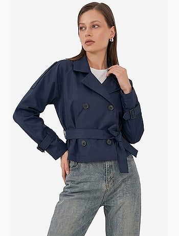 Gabardina corta con cinturón bdart
