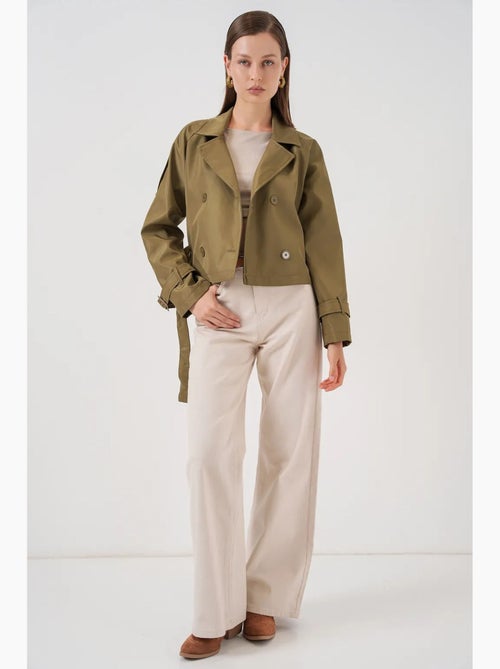Gabardina corta con cinturón bdart - Kiabi Gabardina corta con cinturón bdart - Kiabi
