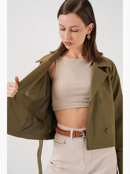 Gabardina corta con cinturón bdart - Kiabi Gabardina corta con cinturón bdart - Kiabi