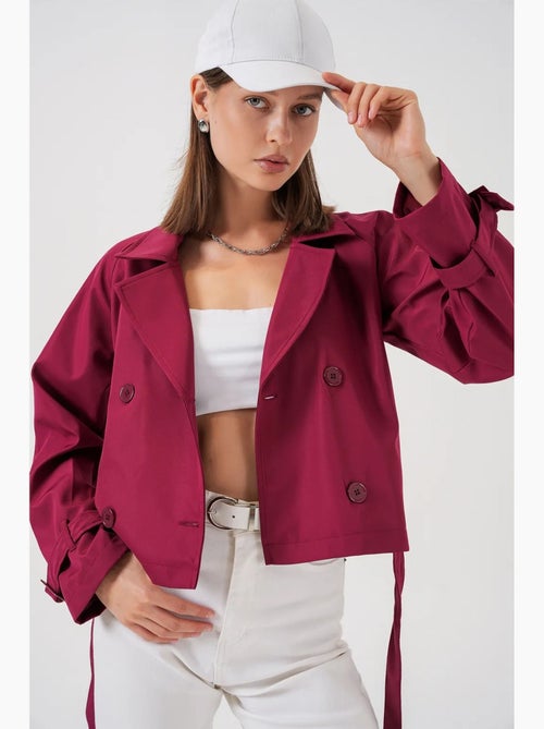 Gabardina corta con cinturón bdart - Kiabi Gabardina corta con cinturón bdart - Kiabi
