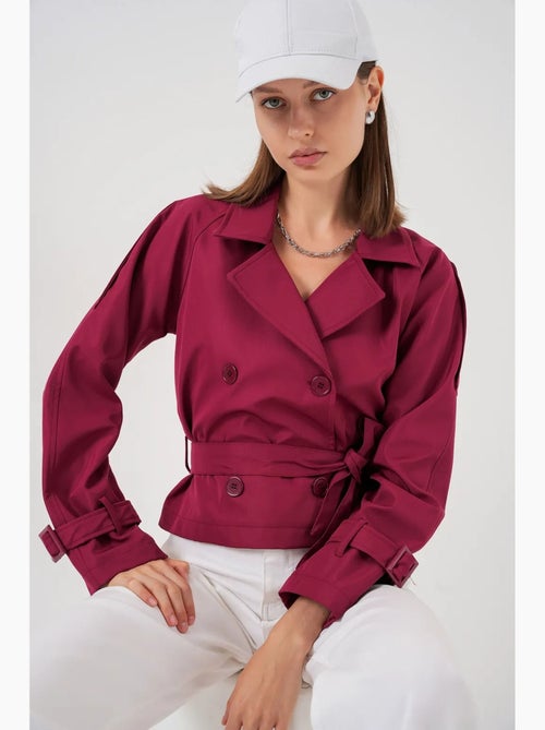 Gabardina corta con cinturón bdart - Kiabi Gabardina corta con cinturón bdart - Kiabi