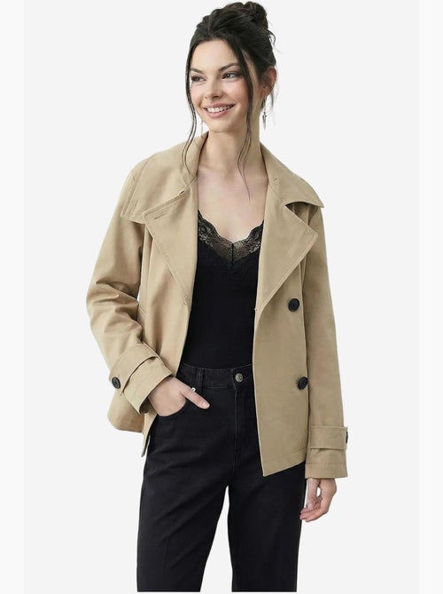 Gabardina corta con cuello mao lucci - Kiabi Gabardina corta con cuello mao lucci - Kiabi