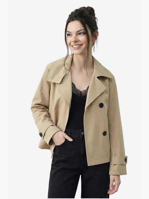 Gabardina corta con cuello mao lucci - Kiabi Gabardina corta con cuello mao lucci - Kiabi